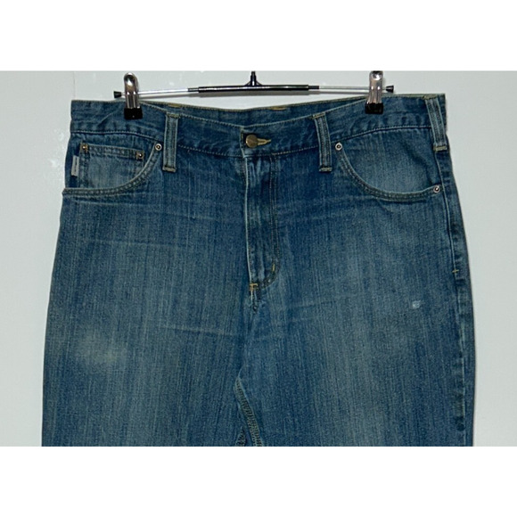 Carhartt Relaxed Fit Jeans Mens 36x32 Blue Measures 37x32 100% Cotton Workwear - Picture 2 of 10